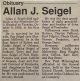 Seigel, Allan J. obituary