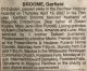 Broome, Garfield obituary