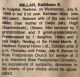 Millar, Kathleen nee McLeese death notice