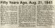 Fifty Years ago column, The Cobden Sun dated Aug 21, 1941