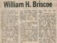Briscoe, William H. Obituary