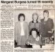 Burgess, Margaret nee Howison celebrates 95th birthday