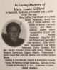 Gelfand, Mary Laura funeral card