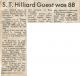 Guest, S. T. Hilliard obituary