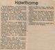 Hawthorne, Herbert obituary