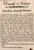 Peever, Gordon Arnold obituary