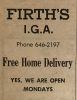Firth\'s IGA advertisement