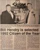 Hendry, Bill is 1992 Citizen of the Year