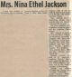 Jackson, Nina Ethel nee Johnson obituary