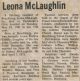 McLaughlin, Leona nee Condie obituary