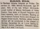 McQuade, Milinda death