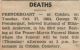 Prendergast, George W. death