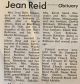 Reid, Jean nee Robinson obituary