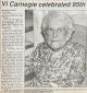 Carnegie, Violet nee Wilson 90th birthday