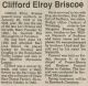 Briscoe, Clifford obituary