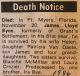 Byce, James Lloyd death