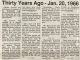Thirty Years Ago column - The Cobden Sun, Jan 17, 1996