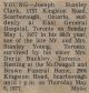 Young, Stanley death notice