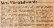 Edwards, Vera nee Graham obituary