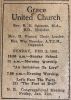 CHx-Grace United Church weekly advertisement