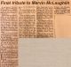 McLaughlin, Marvin obituary