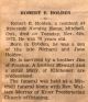 Holden, Robert E. death