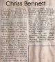 Bennett, Chris M. F. obituary