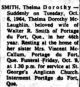 Smith, Thelma Dorothy nee McLaughlin death