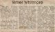 Whitmore, Elmer obituary