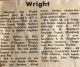 Wright, Margaret Ann nee Leach obituary