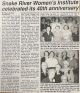 Snake River Women's Institute 40th Anniversary