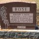 Gravestone-Rose, Delbert & Pearl nee Gallagher