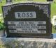 Gravestone-Ross, John & Florence Ethel nee Peever;
Son Robert Bruce Ross