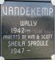 Gravestone-Vandekemp, Wally & Sheila nee Sproule