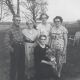 Orr family on Mother's Day 1961:  Clarence, Iva, Avis, Meryl with their mother Frances in front