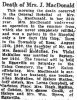 MacDonald, Iva Violet MCMULLEN death