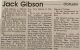 Gibson, Jack obituary