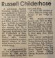 Childerhose, Russell obituary