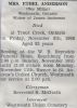 Anderson, Ethel Edna MILLAR funeral card