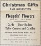 Fleugel's Flowers advertisement