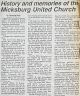 History & Memories of Micksburg United Church