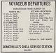 Voyageur Schedule for Somerville's Shell Station