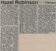 Robinson, Hazel nee Briscoe obituary
