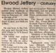 Jeffery, Ellwood obituary