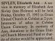 Sivley, Elizabeth Ann nee Holmes obituary