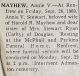 Mayhew, Annie V. Stewart death
