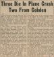 Tragic Plane crash kills 3