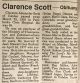 Scott, Clarence obituary 
