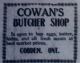 CHx-Cowan's Butcher Shop advertisement