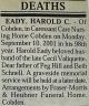Harold Carson EADY death